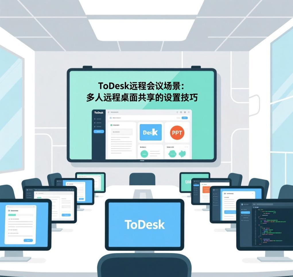 ToDesk远程会议场景：多人远程桌面共享的设置技巧