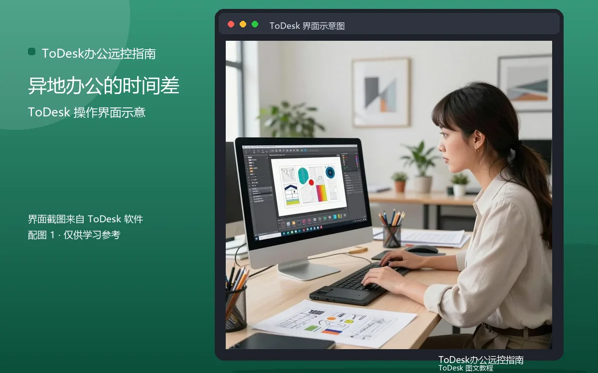 异地办公的时间差界面示意图（配图1）