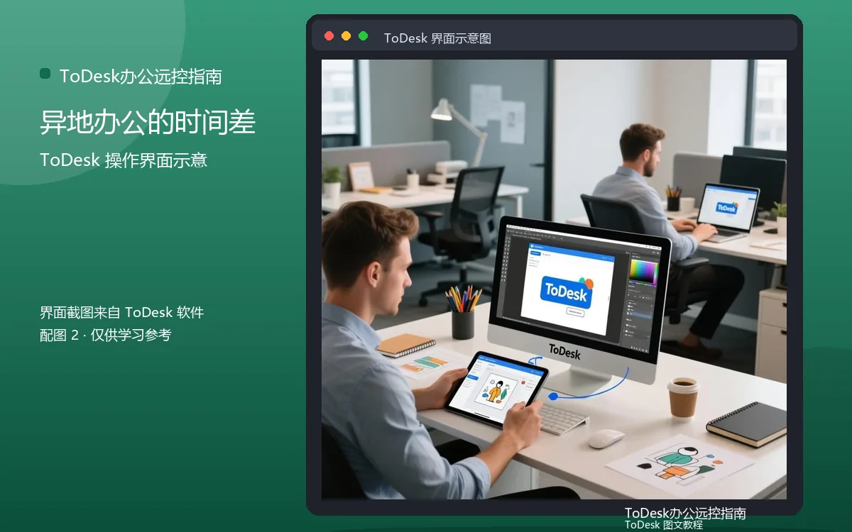 异地办公的时间差界面示意图（配图2）