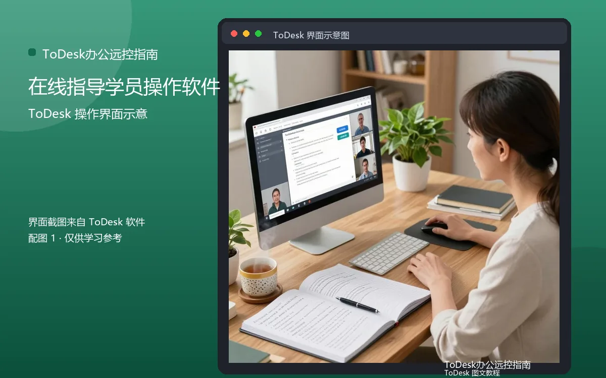 在线指导学员操作软件界面示意图（配图1）
