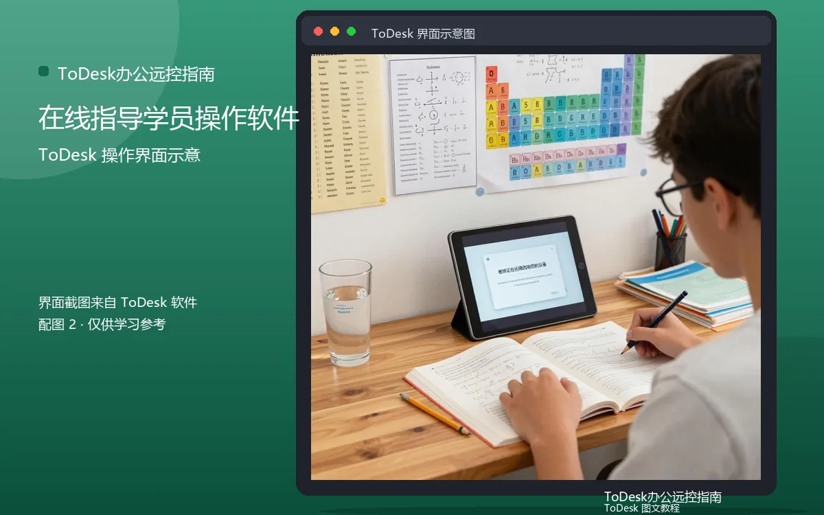 在线指导学员操作软件界面示意图（配图2）