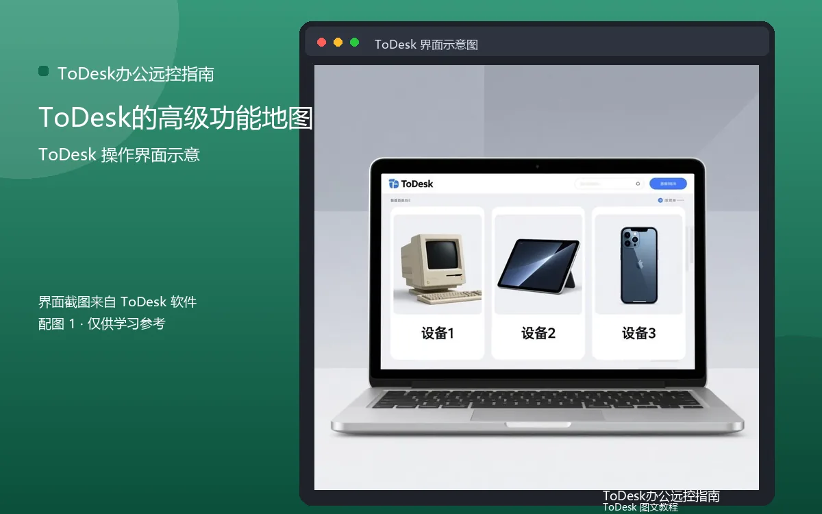 ToDesk的高级功能地图界面示意图(配图1)